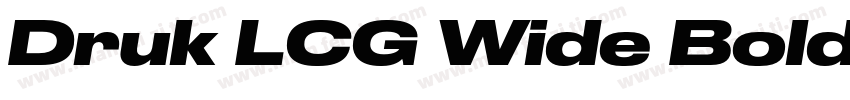 Druk LCG Wide Bold字体转换